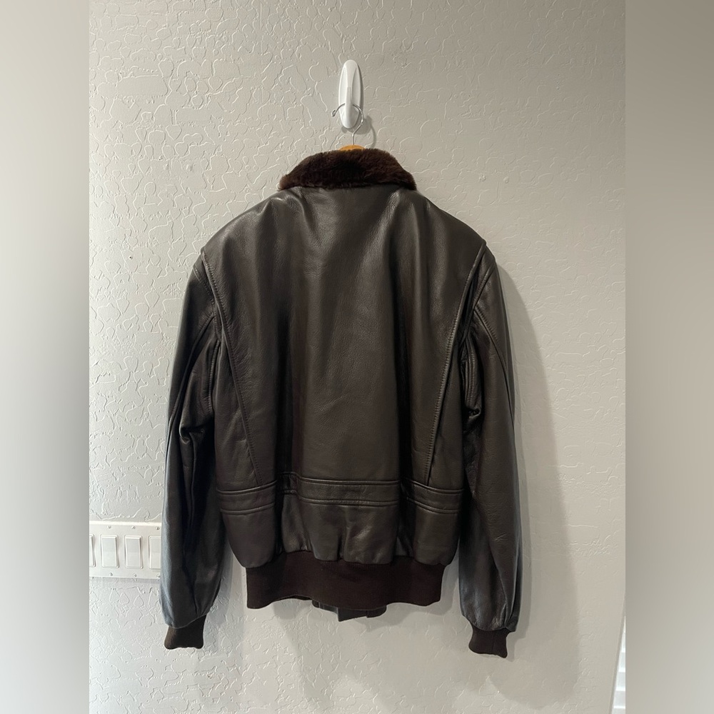 BUAER US Navy G-1 Flight Leather Jacket 55J14 N383S-39943 Large - Picture 4 of 9